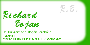 richard bojan business card